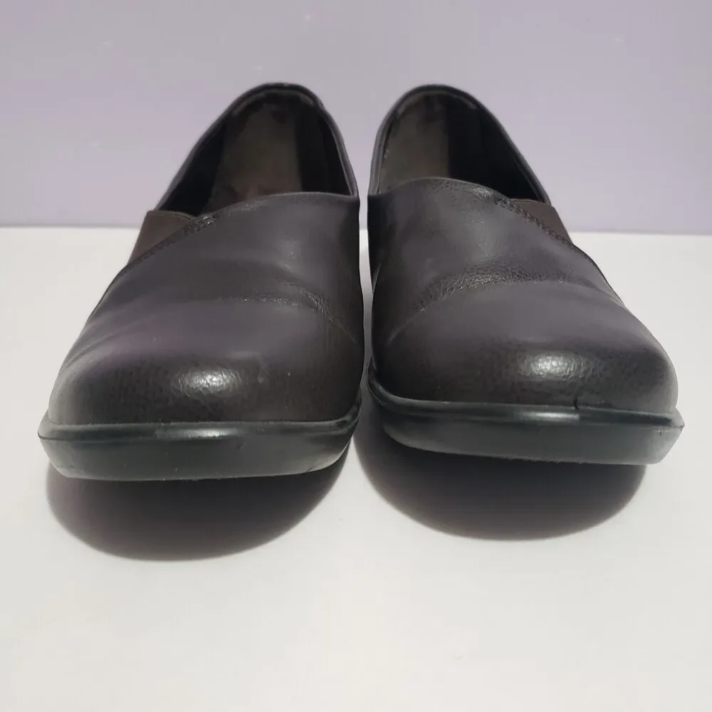 Pierre Dumas Sz 11 Brown Faux Leather Women's Slip On Dress Shoes